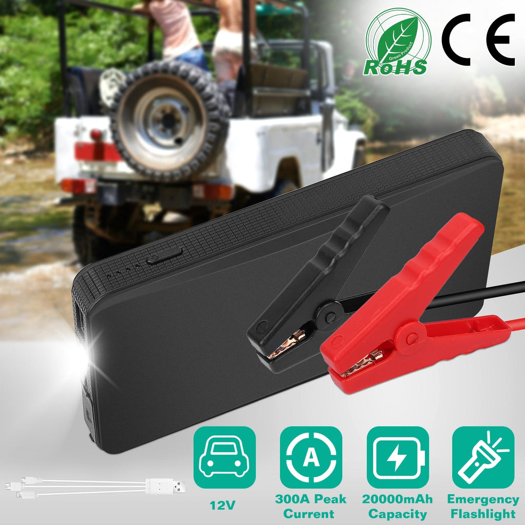 12V Car Jumper Starter 400A Peak 20000mAh Battery Charger Power Bank