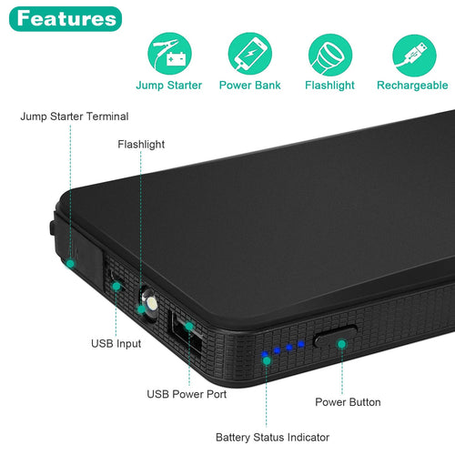 12V Car Jumper Starter 400A Peak 20000mAh Battery Charger Power Bank