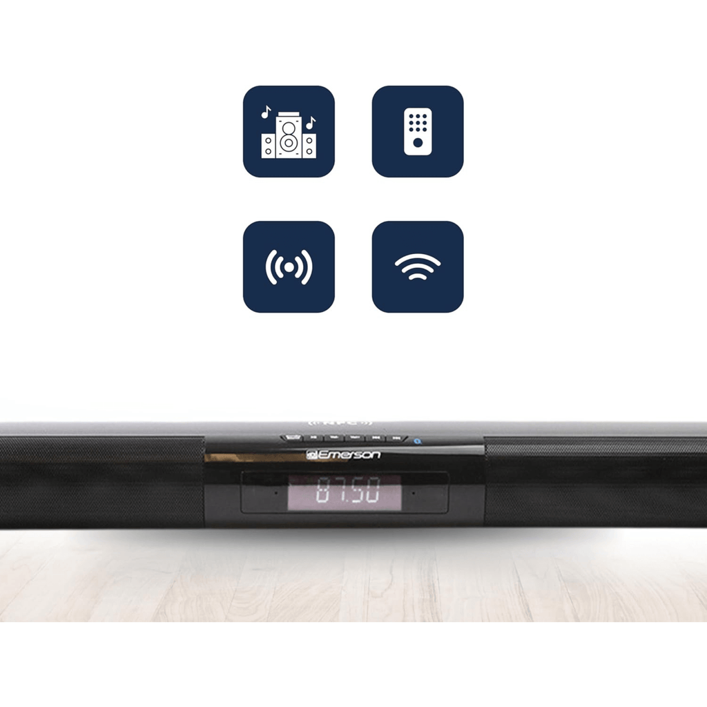 Emerson 42" Bluetooth Soundbar with Digital FM Radio and Remote