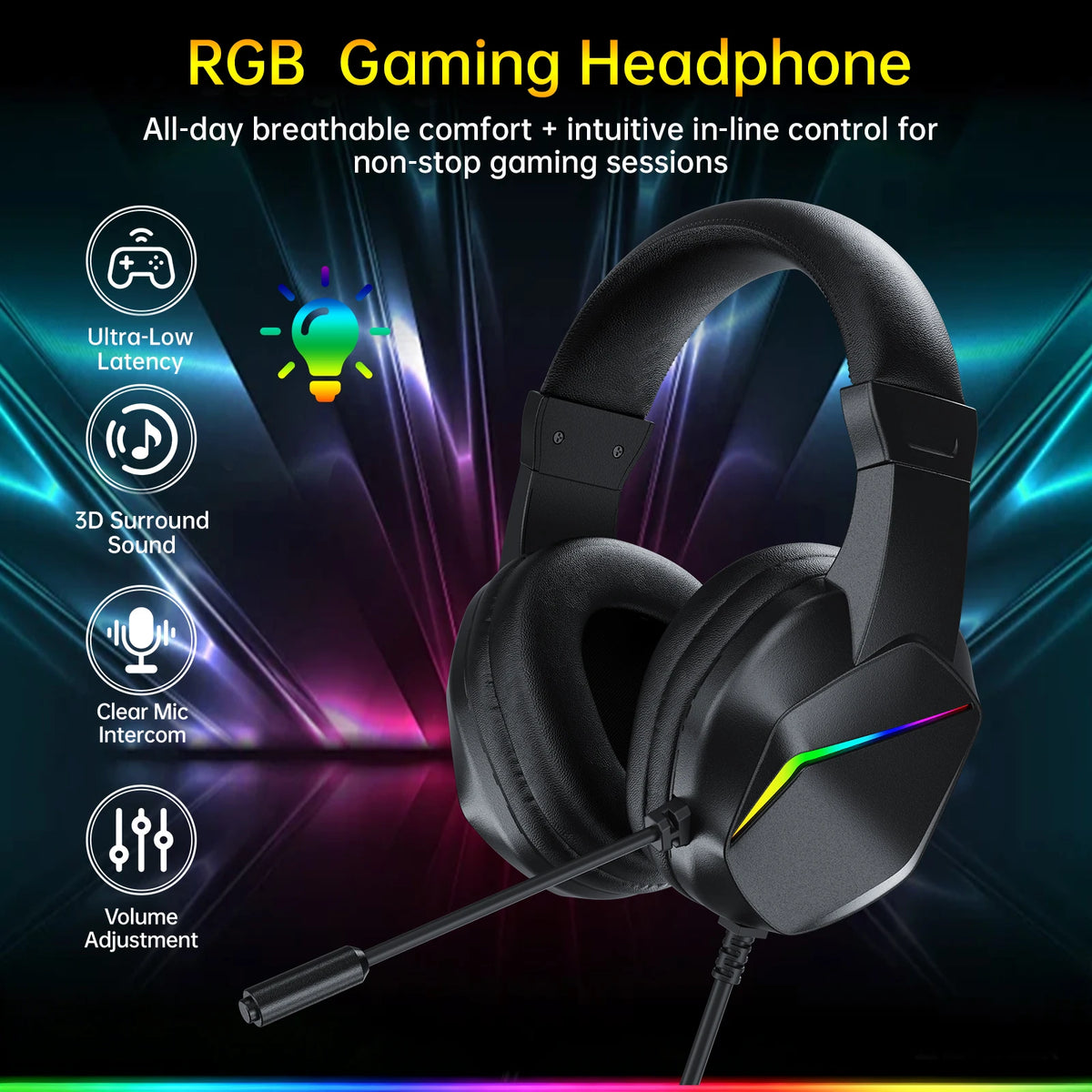ASPOR A257 RGB Gaming Headset