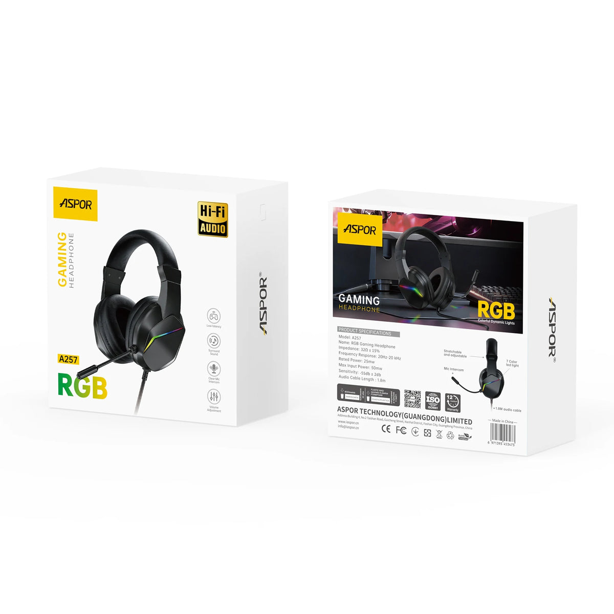 ASPOR A257 RGB Gaming Headset