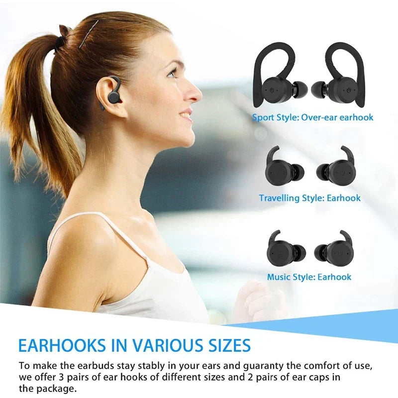 NNEOBA Waterproof Bluetooth Wireless Earphones