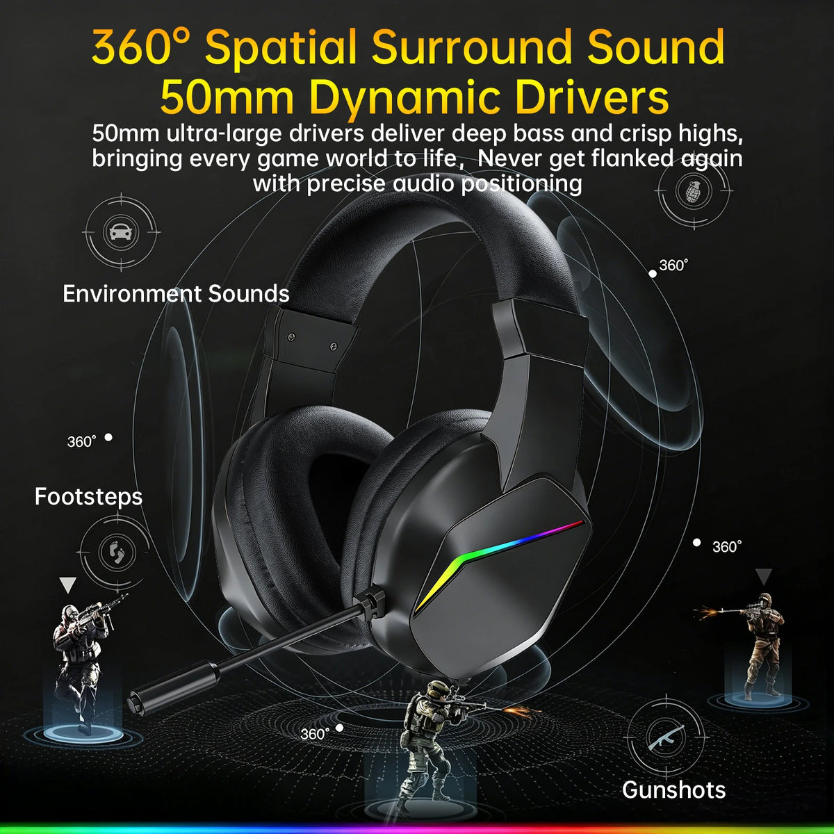 ASPOR A257 RGB Gaming Headset