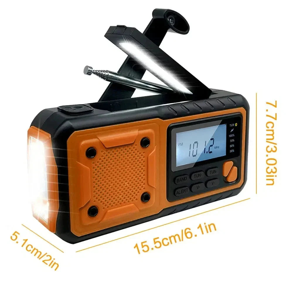 Portable Emergency Solar Power Radio Yellow
