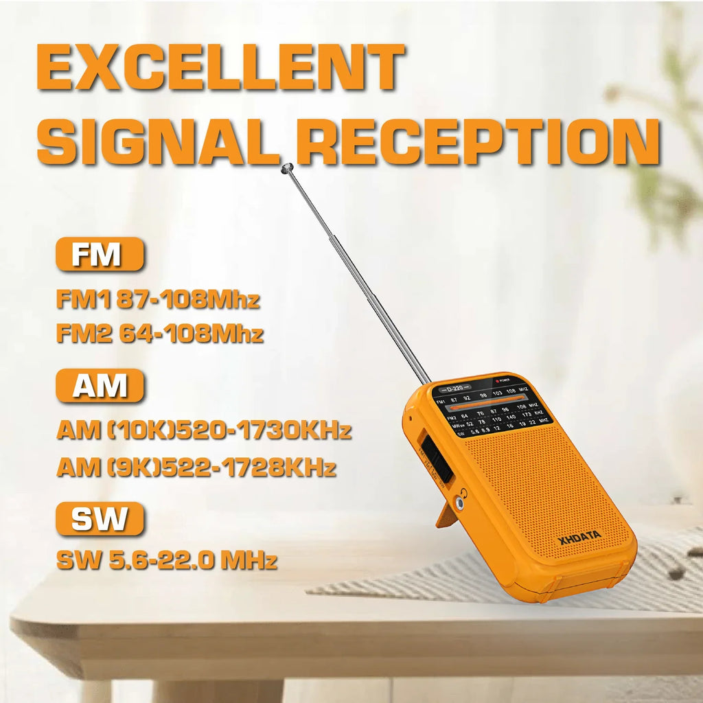 Vintage Retro Portable Radio Yellow