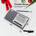 Portable Shortwave Radio Receiver Grey