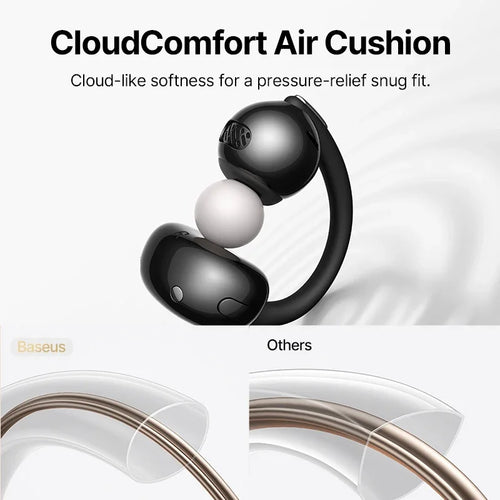 Baseus Bowie MC2 AIR Clip-on TWS Earbuds Ear Clips Wireless Earphones Bluetooth 6.0   Open Earrings 4 Mic ENC Sports Headphones