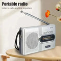 Portable Pocket Radio with Built-in Speaker Silver