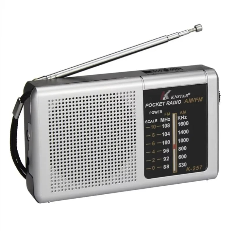Portable Retro Radio Silver