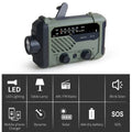 Emergency Solar Portable Weather Radio Green