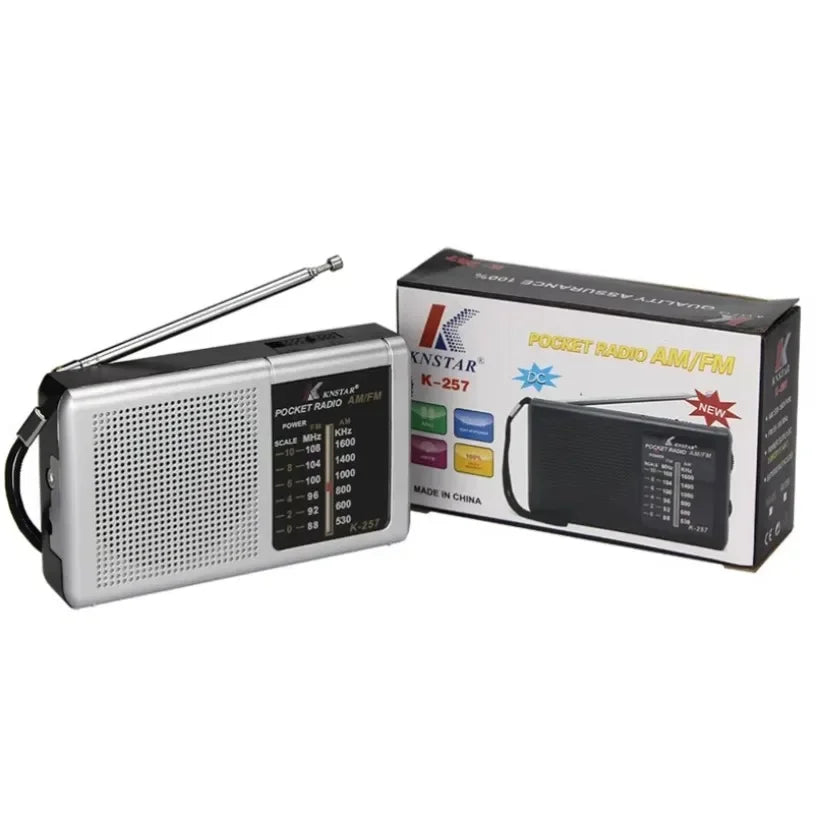 Portable Retro Radio Silver