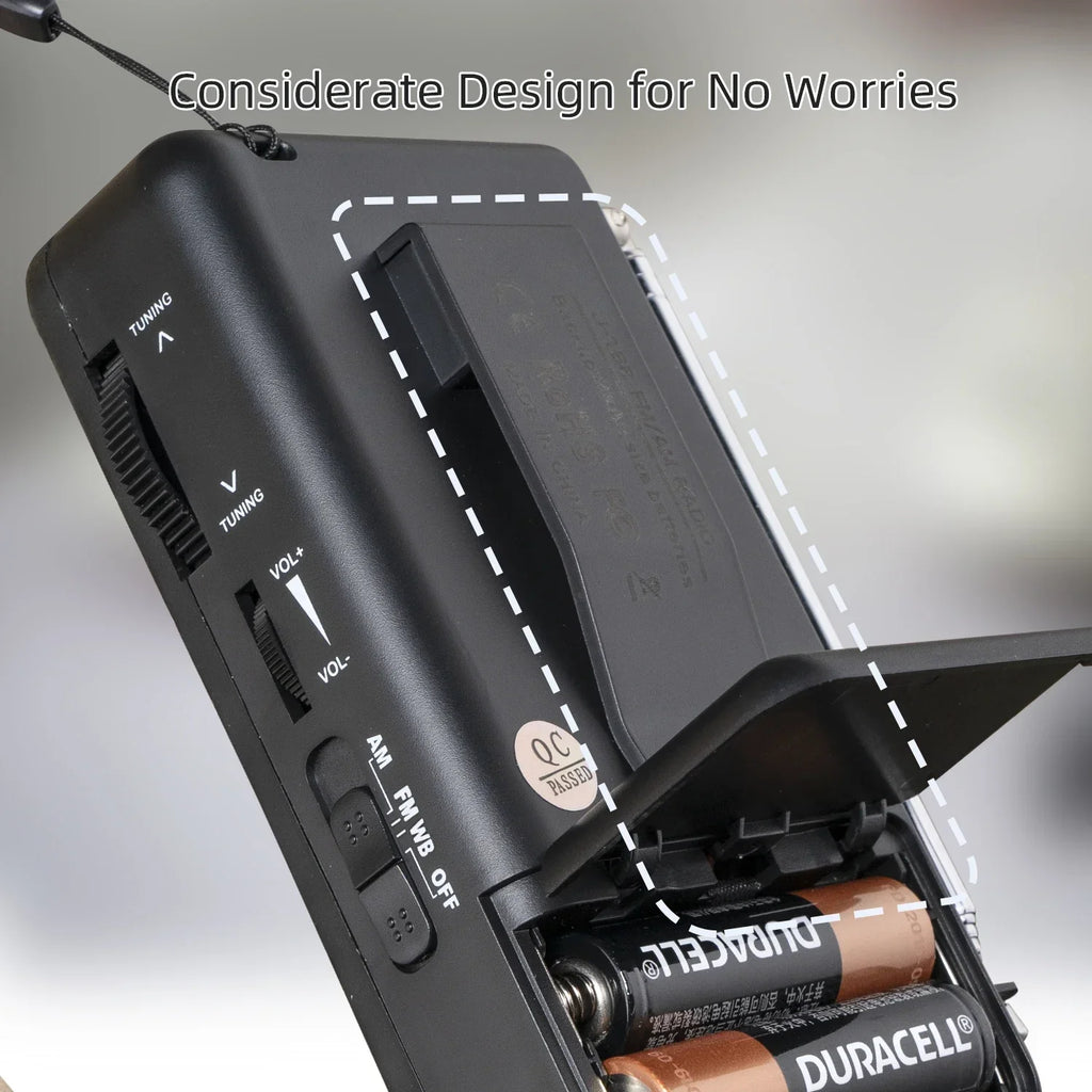 Mini Portable Radio Headphone Jack Black