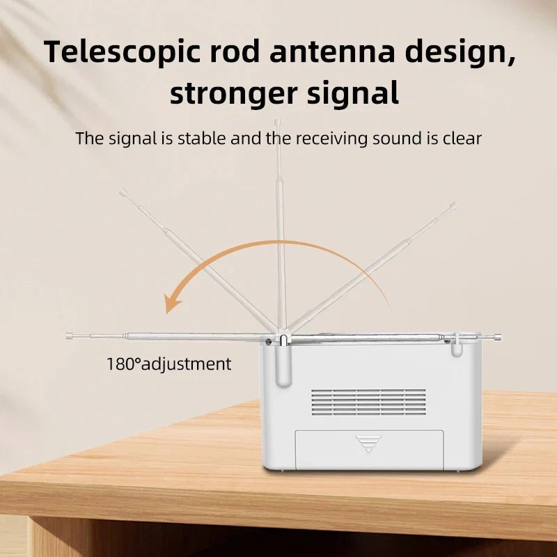 Mini Portable Digital FM Radio White