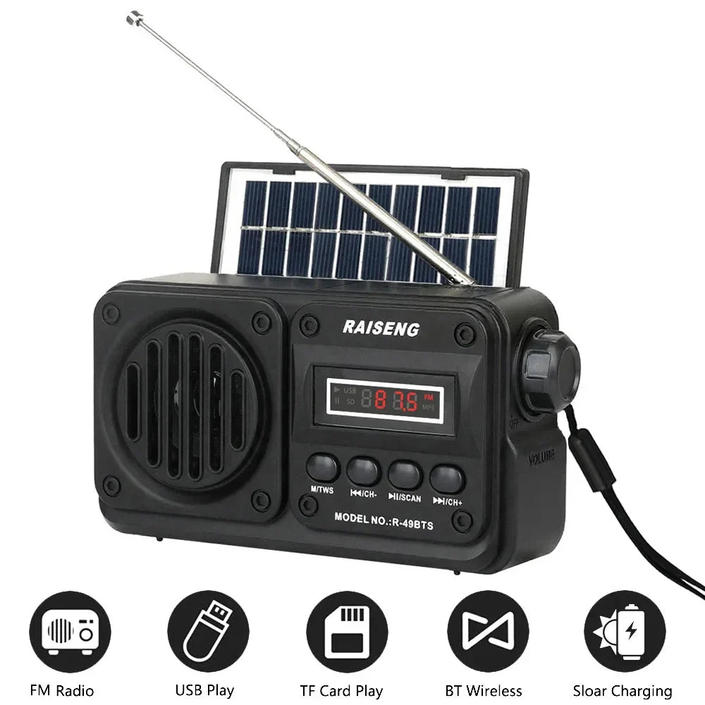 Portable Radio Bluetooth Speaker Black