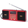 Portable FM Radio Bluetooth Speaker Red