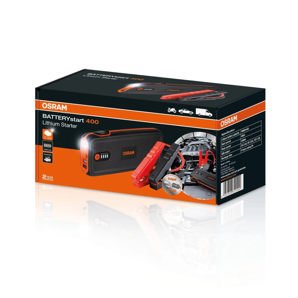 BATTERYstart 400 Lithium-Starthilfegerät mit Powerbank-Funktion  OSRAM