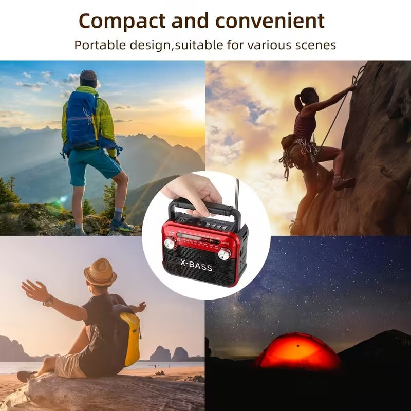 Portable FM Radio with Flashlight