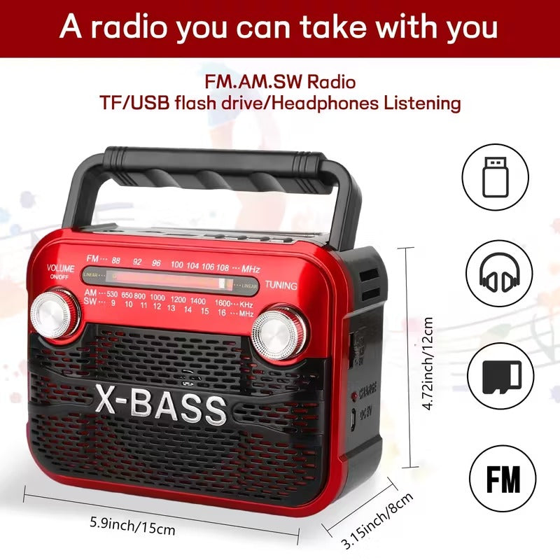 Portable FM Radio with Flashlight