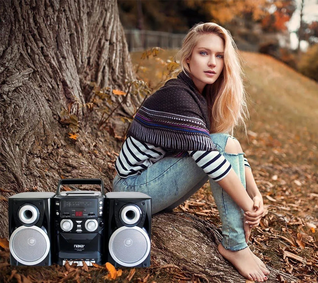 Naxa Portable CD Player with AM/FM Stereo Radio Cassette Player/Recorder